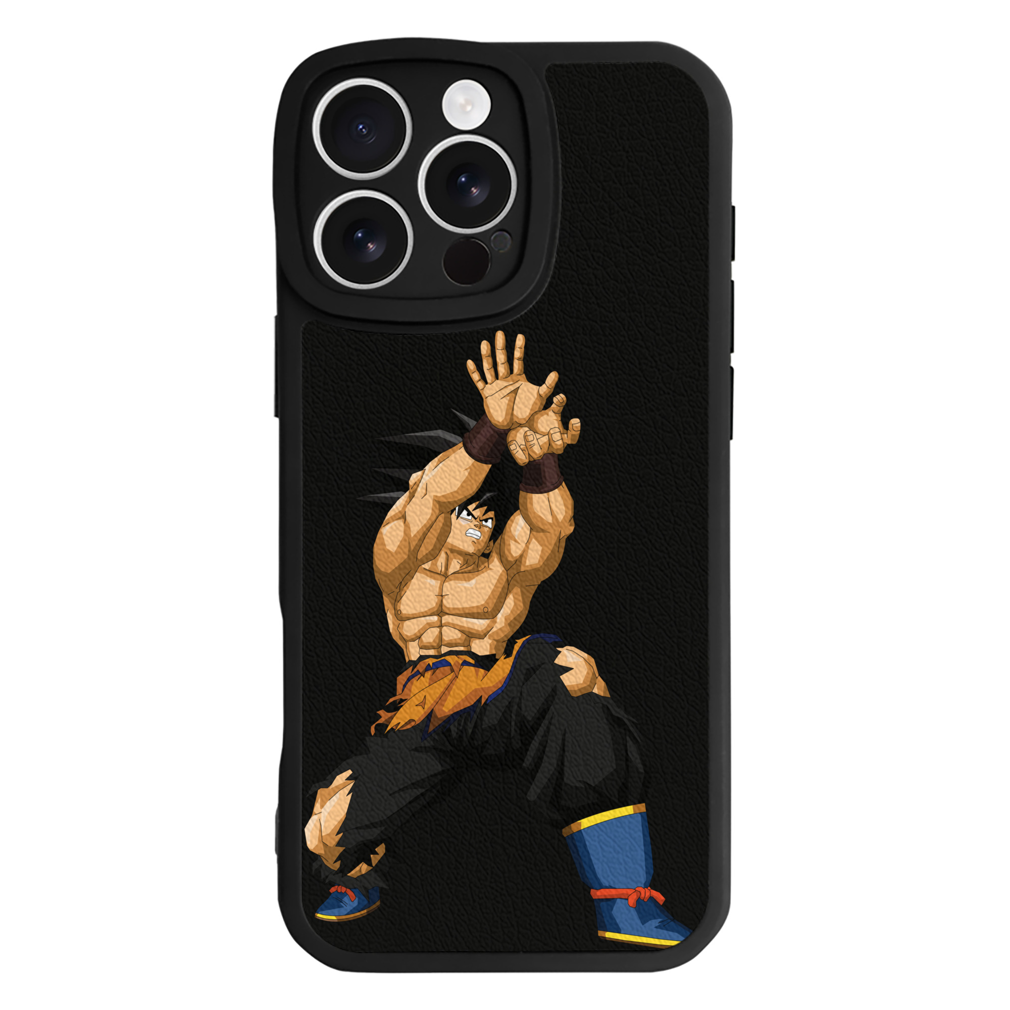 （画像用） ドラゴンボール 孫悟空（そん ごくう）Son Goku カカロット DRAGON BALL Kakarotto 【iPhone 16シリーズ対応】シリコンスマホケース（レザー調） 材質：シリコン